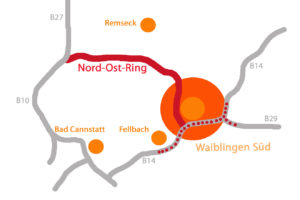 Nord-Ost-Ring in Waiblingen Süd